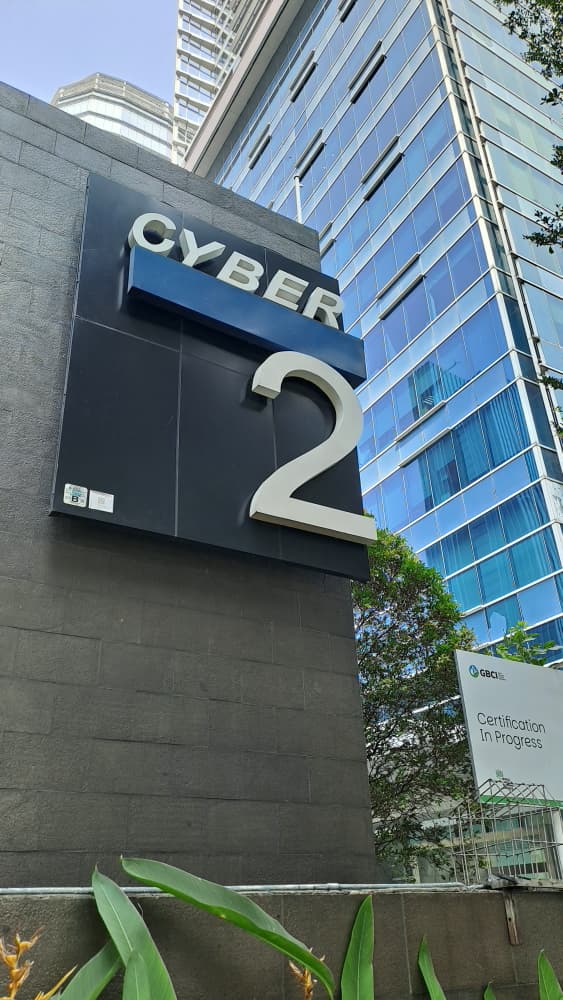 Cyber 2 Tower sign